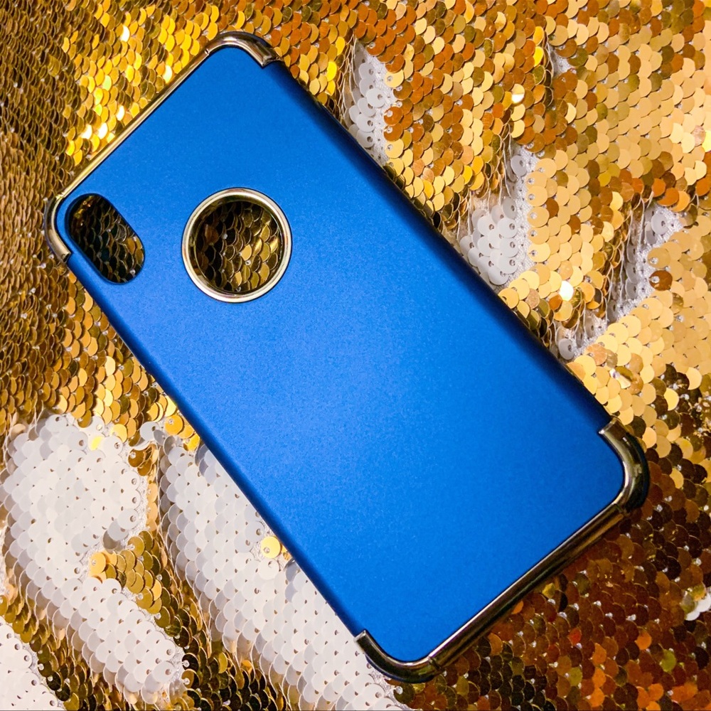 Royal Blue and Chrome iPhone X Case 📱